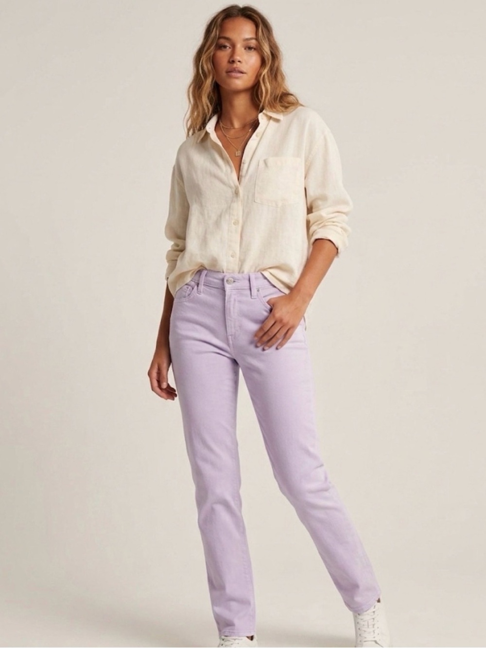 Lilly Pulitzer Lilac High-Rise Straight Jeans - Women